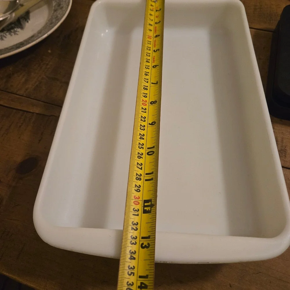 Vintage Pyrex Glass Baking Dish Lime Green 2 Qt Rectangle Casserole #232